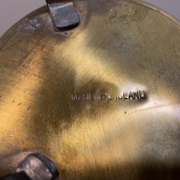 Vintage Embossed Brass Planter Pot Tri-Foot Claw Feet, MCM Elpec England Decor - Picture 2 of 11